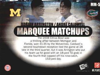 2008 Press Pass SE - Marquee Matchups #MM-5 Adrian Arrington / Andre Caldwell Back