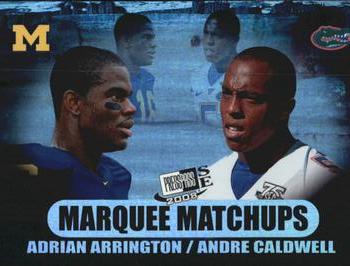 2008 Press Pass SE - Marquee Matchups #MM-5 Adrian Arrington / Andre Caldwell Front