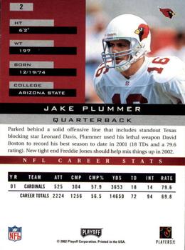 2002 Playoff Honors #2 Jake Plummer Back