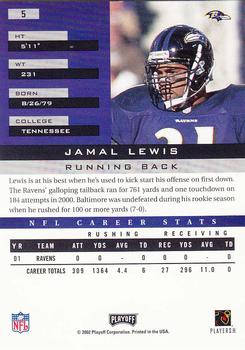 2002 Playoff Honors #5 Jamal Lewis Back