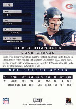 2002 Playoff Honors #14 Chris Chandler Back