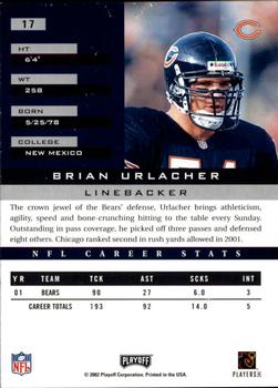 2002 Playoff Honors #17 Brian Urlacher Back