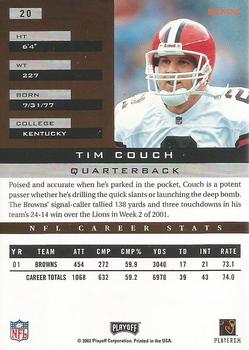 2002 Playoff Honors #20 Tim Couch Back
