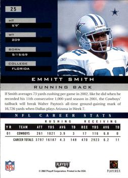 2002 Playoff Honors #25 Emmitt Smith Back