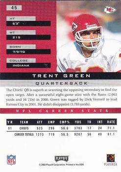 2002 Playoff Honors #45 Trent Green Back