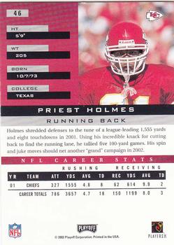 2002 Playoff Honors #46 Priest Holmes Back