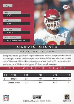 2002 Playoff Honors #47 Marvin Minnis Back