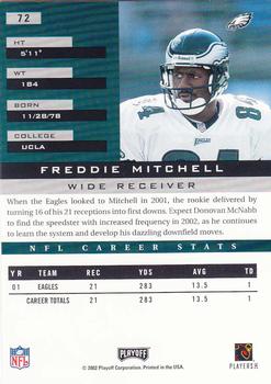2002 Playoff Honors #72 Freddie Mitchell Back