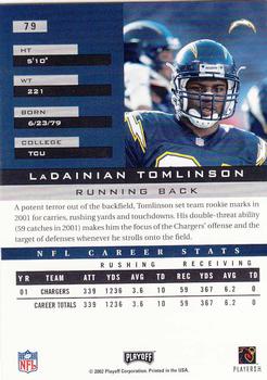 2002 Playoff Honors #79 LaDainian Tomlinson Back