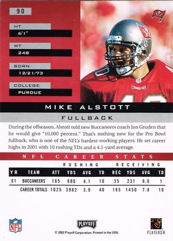 2002 Playoff Honors #90 Mike Alstott Back