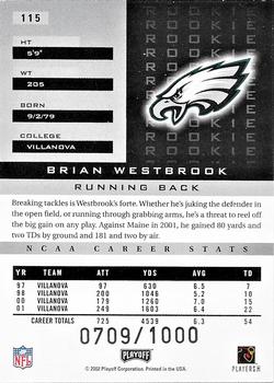 2002 Playoff Honors #115 Brian Westbrook Back