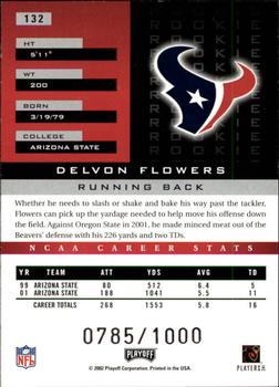 2002 Playoff Honors #132 Delvon Flowers Back