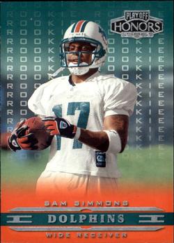 2002 Playoff Honors #196 Sam Simmons Front