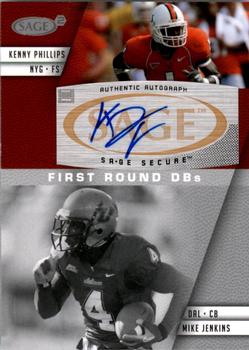 2008 SAGE Squared - Autographs #A56A Kenny Phillips / Mike Jenkins Front