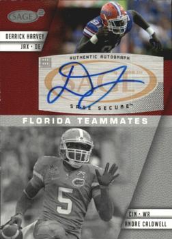 2008 SAGE Squared - Autographs #A58A Derrick Harvey / Andre Caldwell Front