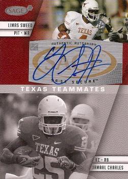 2008 SAGE Squared - Autographs #A68A Limas Sweed / Jamaal Charles Front