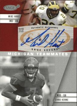2008 SAGE Squared - Autographs #A80A Mike Hart / Chad Henne Front