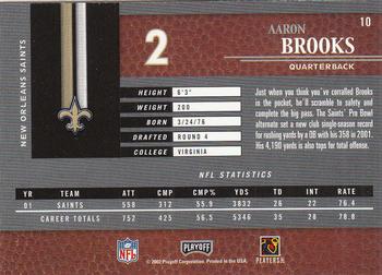 2002 Playoff Piece of the Game #10 Aaron Brooks Back