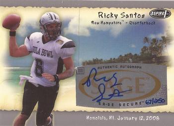 2008 SAGE Aspire - Hula Bowl Autographs Silver #H22 Ricky Santos Front