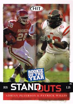 2008 SAGE HIT - Glossy #67 Adrian Peterson / Patrick Willis Front