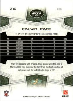 2008 Score - Updates #216 Calvin Pace Back
