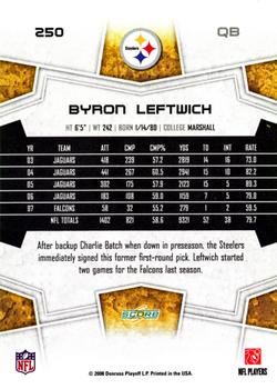 2008 Score - Updates #250 Byron Leftwich Back