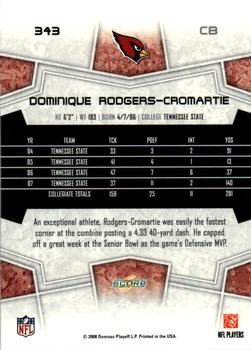 2008 Score - Updates #343 Dominique Rodgers-Cromartie Back