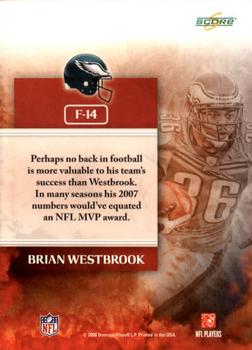 2008 Score - The Franchise Glossy #F-14 Brian Westbrook Back