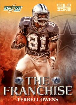 2008 Score - The Franchise Gold Zone #F-5 Terrell Owens Front