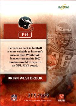 2008 Score - The Franchise Scorecard #F-14 Brian Westbrook Back