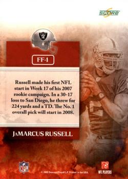 2008 Score - Future Franchise Glossy #FF-1 JaMarcus Russell Back
