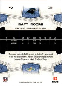 2008 Score - Glossy #40 Matt Moore Back