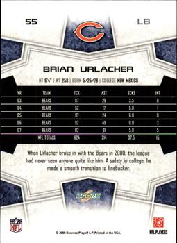 2008 Score - Glossy #55 Brian Urlacher Back