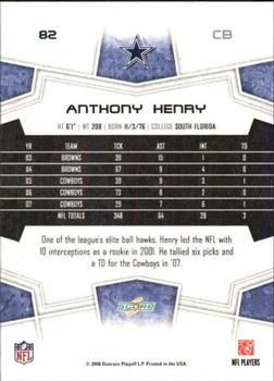 2008 Score - Glossy #82 Anthony Henry Back