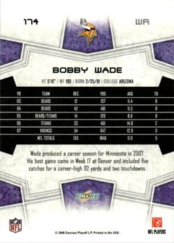 2008 Score - Glossy #174 Bobby Wade Back