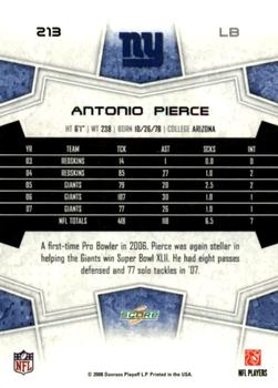 2008 Score - Glossy #213 Antonio Pierce Back