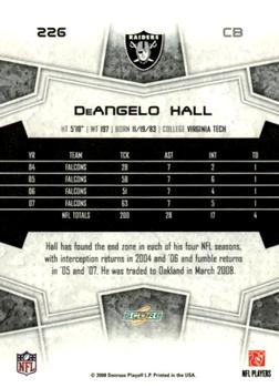 2008 Score - Glossy #226 DeAngelo Hall Back