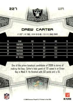 2008 Score - Glossy #227 Drew Carter Back