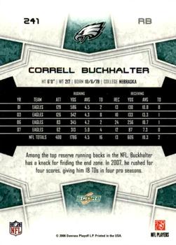2008 Score - Glossy #241 Correll Buckhalter Back