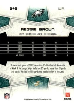 2008 Score - Glossy #243 Reggie Brown Back