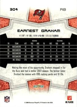 2008 Score - Glossy #304 Earnest Graham Back