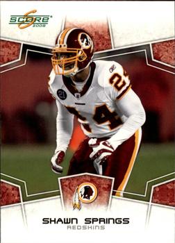 2008 Score - Glossy #329 Shawn Springs Front