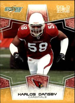 2008 Score - Gold Zone #9 Karlos Dansby Front