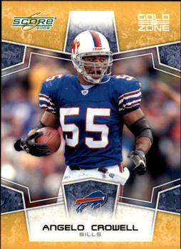 2008 Score - Gold Zone #36 Angelo Crowell Front