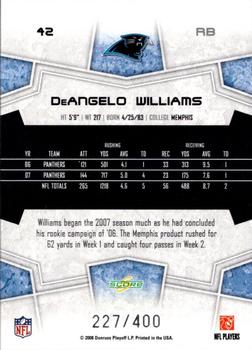 2008 Score - Gold Zone #42 DeAngelo Williams Back