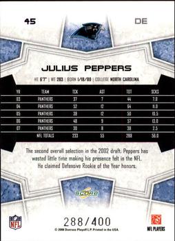 2008 Score - Gold Zone #45 Julius Peppers Back