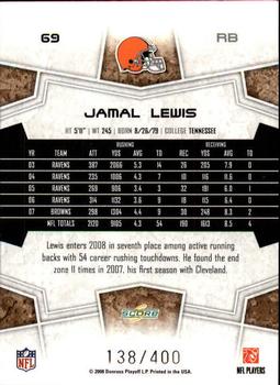 2008 Score - Gold Zone #69 Jamal Lewis Back