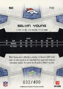 2008 Score - Gold Zone #90 Selvin Young Back