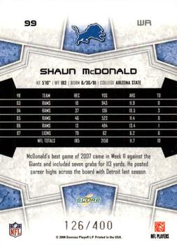 2008 Score - Gold Zone #99 Shaun McDonald Back
