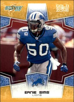 2008 Score - Gold Zone #103 Ernie Sims Front